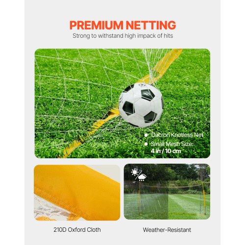 Portable Soccer Goal 12x6 ft Adults Kids Backyard Soccer Net Large