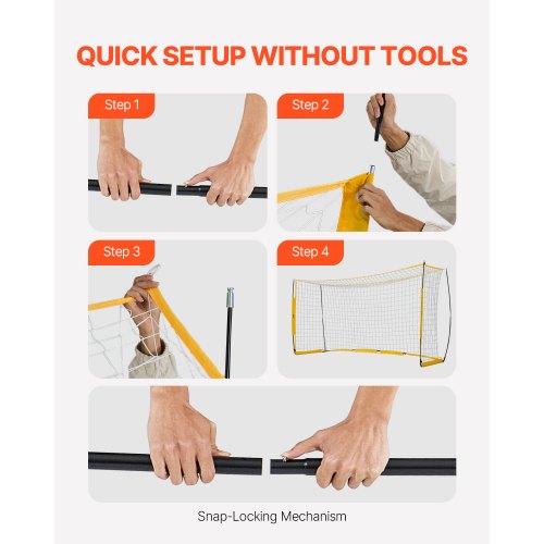 Portable Soccer Goal 12x6 ft Adults Kids Backyard Soccer Net Large