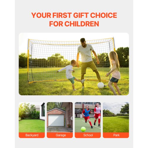 Portable Soccer Goal 12x6 ft Adults Kids Backyard Soccer Net Large