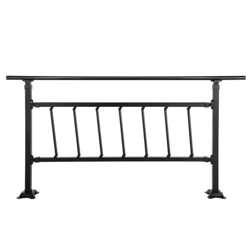 Outdoor Stair Railing Fits for 15 Steps Transitional Wrought Iron