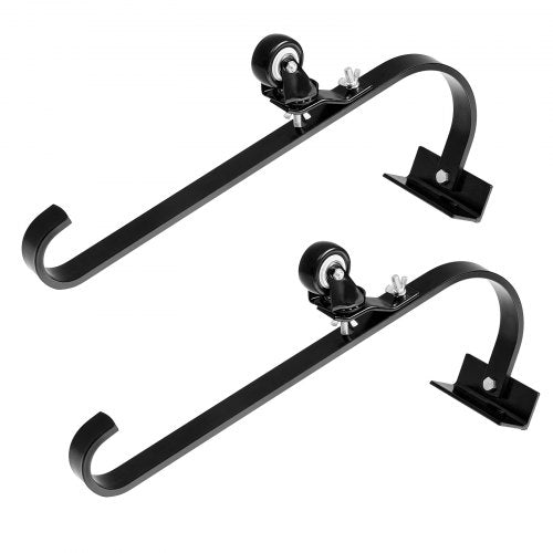 Ladder Roof Hook Stabilizer 2 Pack with Fixed Wheel Swivel Bar Steel – 9 INCH