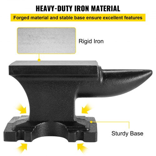 Cast Iron Anvil 25 Lbs11kg Single Horn Anvil with 68 x 3.5 inch