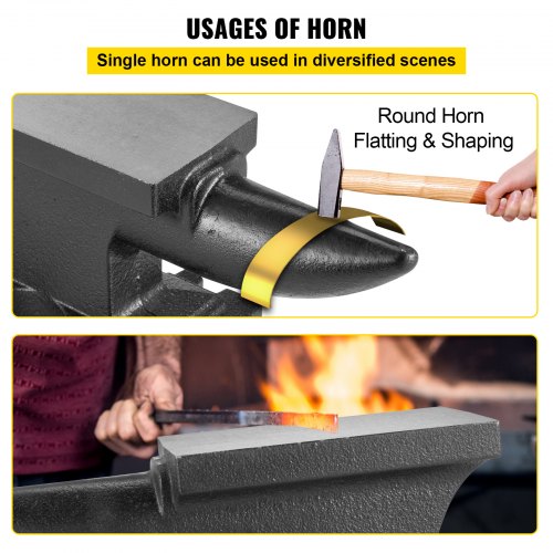 Cast Iron Anvil 25 Lbs11kg Single Horn Anvil with 68 x 3.5 inch