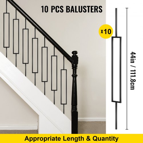 Deck Balusters 10 Pack Metal Deck Spindles 44x05 Staircase Baluster
