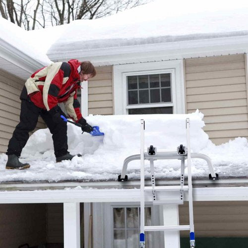 Ladder Stabilizer 2 in 1 Extension Wall Ladder Standoff Hook Roof Ridge