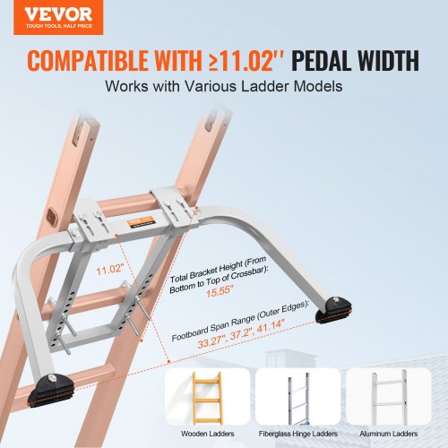 Ladder Stabilizer Heavy Duty Steel Ladder Roof Hook Ladder Stabilizer with Wing