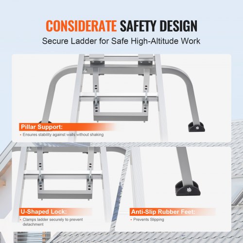 Ladder Stabilizer Heavy Duty Steel Ladder Roof Hook Ladder Stabilizer with Wing