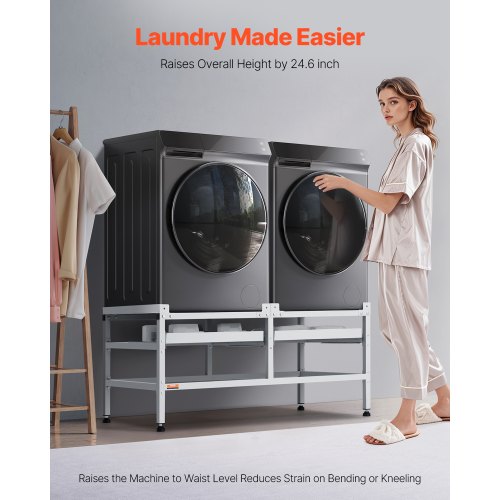 Washing Machine Stand 485x25Inch Washer Laundry Pedestal 590LBS Load