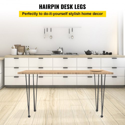 Hairpin Table Legs 16 Black Set of 4 Desk Legs 880lbs Load Capacity Each