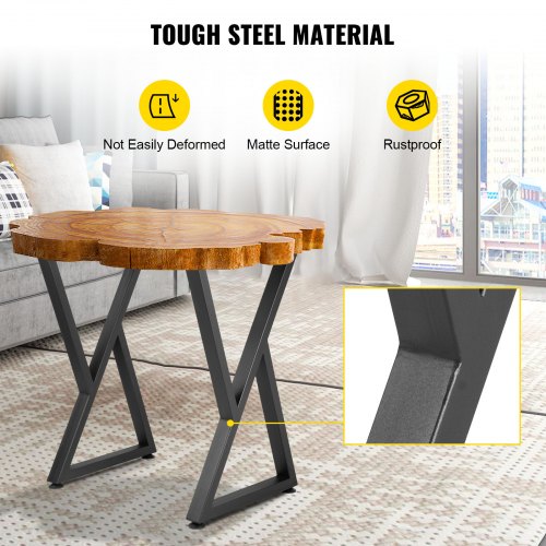 Metal Table Legs 28x18 inch Desk Legs Set of 2 Heavy Duty Bench Legs Z