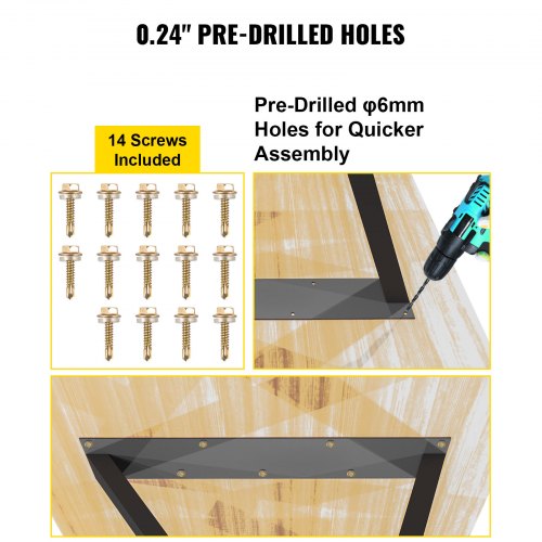 Metal Table Legs 28x18 inch Desk Legs Set of 2 Heavy Duty Bench Legs Z