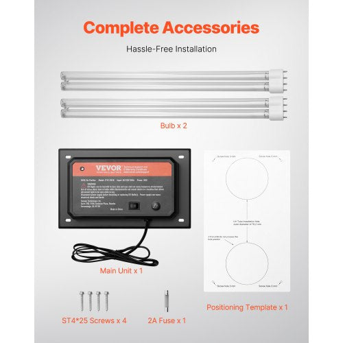 HVAC Air Purifier Whole House 36W 16inch UV UVC Light in Duct for Ac Air