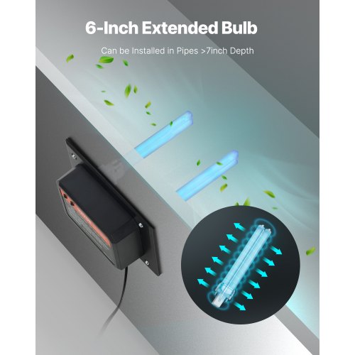 HVAC Air Purifier Whole House 18W 7inch UV UVC Light in Duct for Ac Air
