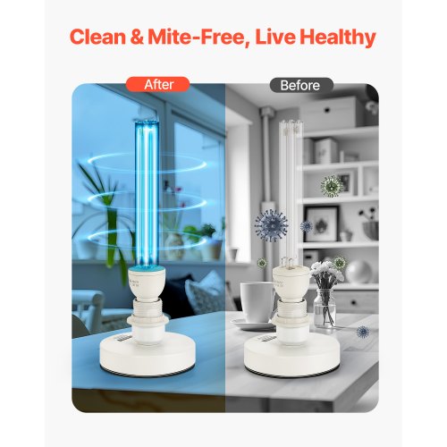 UV Light 25W Ultraviolet Lamp with Ozone Purifier Portable UVC Lamp with Ozone