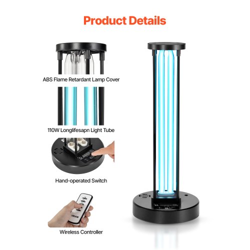 UV Light 36W Ultraviolet Lamp with Ozone Purifier UVC Lamp with 3060120
