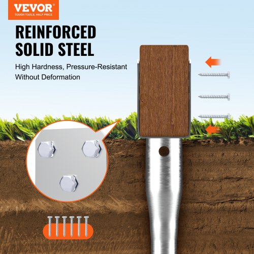 No Dig Ground Anchor 1 Pack 394 x 276 x 2756 in DIY Screw in Post Stake