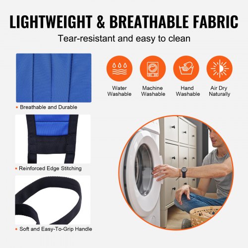 Patient Lift Sling with Head Support MediumSize U Shape Divided Leg Sling 