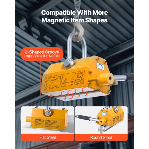 Permanent Magnetic Lifter 1320 lbs Pulling Capacity Heavy Duty N42