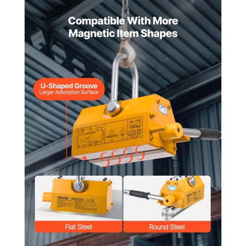 Permanent Magnetic Lifter 2200 lbs Pulling Capacity Heavy Duty N42