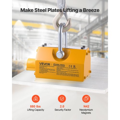 Permanent Magnetic Lifter 880 lbs Pulling Capacity Heavy Duty N42