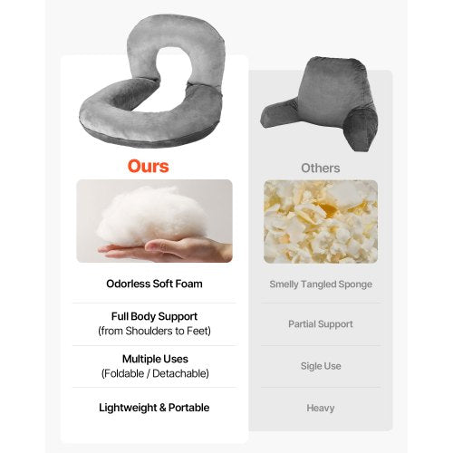 Reading Pillow Large Size UShaped Sitting up Pillow Washable Bed Pillow