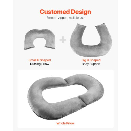Reading Pillow Large Size UShaped Sitting up Pillow Washable Bed Pillow