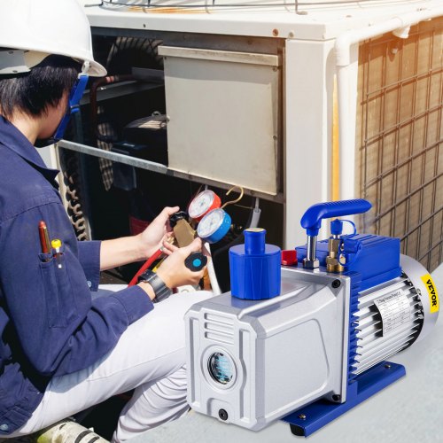 Vacuum Pump 12CFM 1HP Vane Vacuum Pump Two Stage 3 x 101 Pa Ultimate HVAC