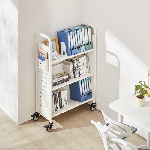 Rolling Library Book Cart 330 lbs Capacity 303 x 15 x 480Inch Library