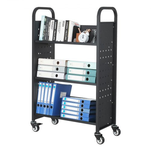 Rolling Library Book Cart 330 lbs Capacity 303 x 15 x 480Inch Library 1