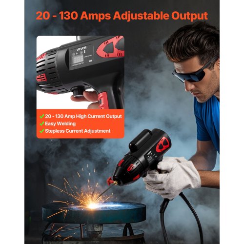 Portable Handheld Welding Machine 20  130A Portable ARC Welder with Stepless