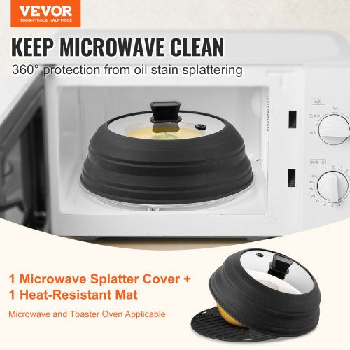 Microwave Splatter Cover Mat 108 Collapsible Microwave Lid for Food