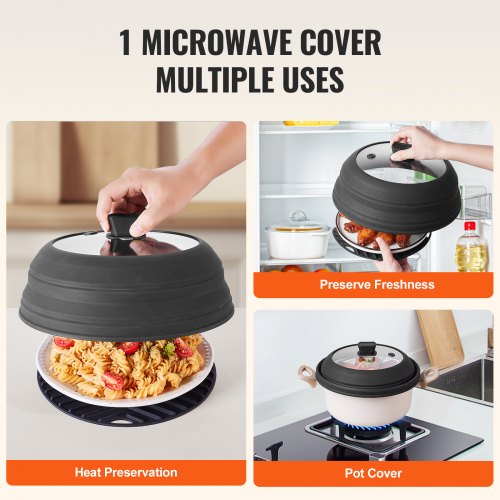 Microwave Splatter Cover Mat 108 Collapsible Microwave Lid for Food
