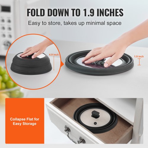Microwave Splatter Cover Mat 108 Collapsible Microwave Lid for Food