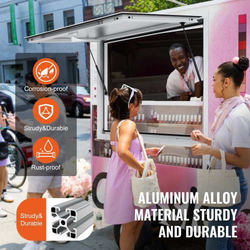 Concession Window for Food Truck 36x36 Aluminum Alloy Food Truck Service