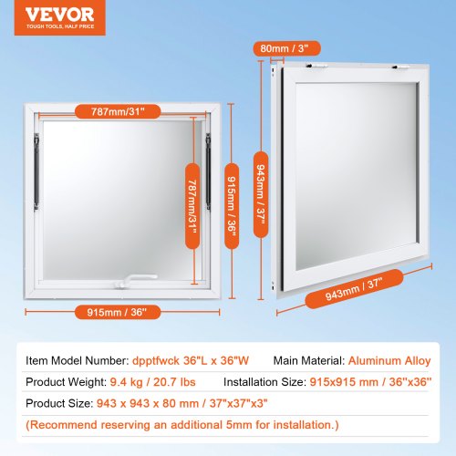 Concession Window for Food Truck 36x36 Aluminum Alloy Food Truck Service