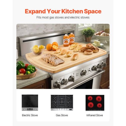 Noodle Board Stove Cover Stove Top Cover Board for Gas Burner Electric