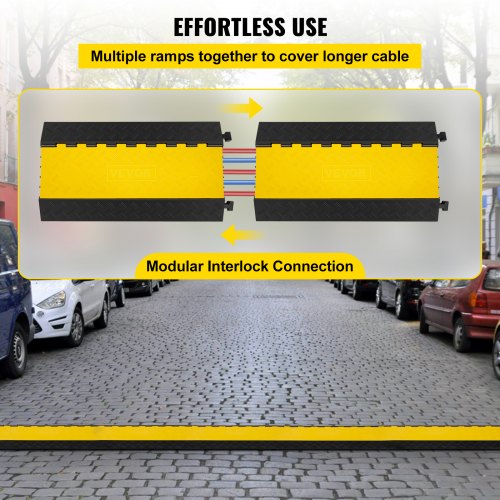 5 Channel Cable Protectors Extreme Rubber Cable Ramps Heavy Duty Protective