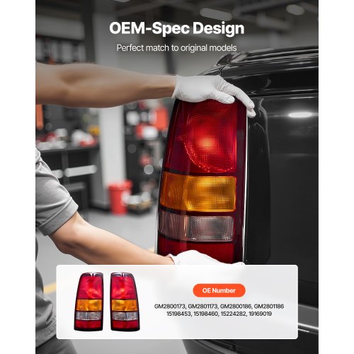 Tail Light Assembly Compatible with 19992003 Chevy Silverado 19992006 GMC
