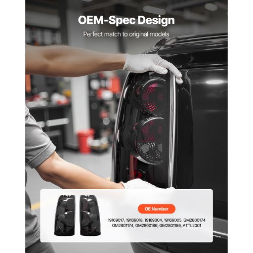 Tail Light Assembly Compatible with 19992006 Chevy Silverado 1500 2500