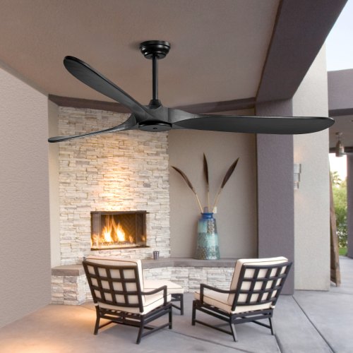 72 Inch Ceiling Fan without Light 6Speed Remote Control 3WoodBlade