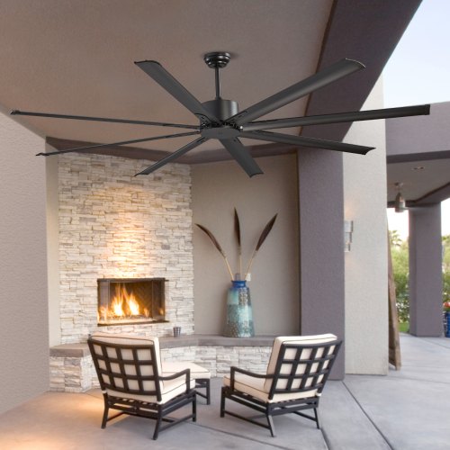 84 In Ceiling Fan without Light 6Speed Remote Control Aluminum 8Blade