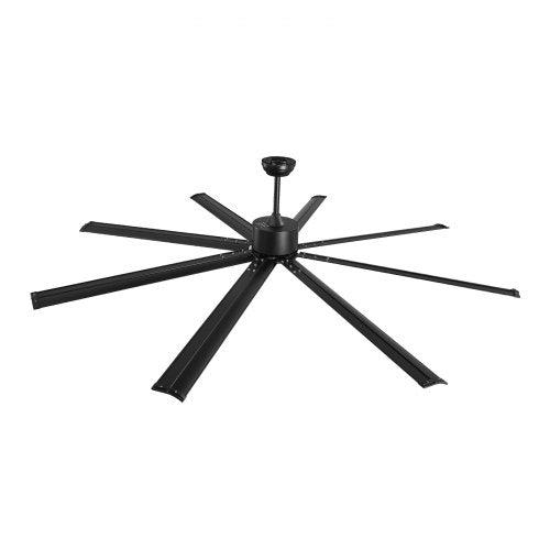 84 In Ceiling Fan without Light 6Speed Remote Control Aluminum 8Blade