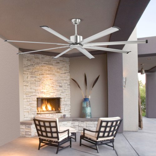 84 In Ceiling Fan without Light 6Speed Remote Control Aluminum 8Blade