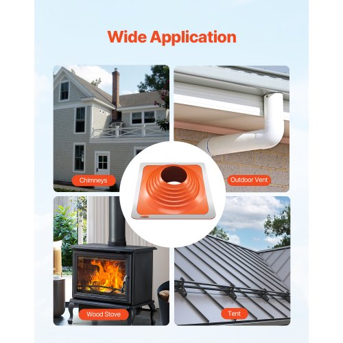 Roof Pipe Flashing Boot Fit Pipe OD 10 to 18 Flexible Silicone Roofing