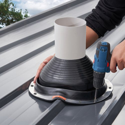 2 Pcs Roof Pipe Flashing Boots Fit Pipe OD 6 to 11 Flexible EDPM Roofing