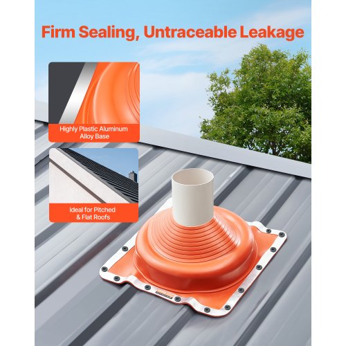 2Pcs Roof Pipe Flashing Boots Fit Pipe OD 634 to 14 Flexible Silicone