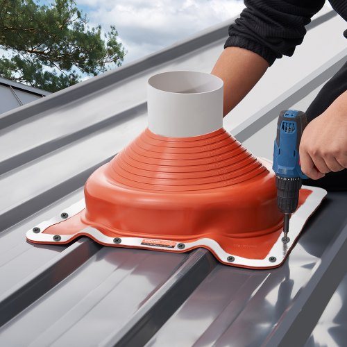 2Pcs Roof Pipe Flashing Boots Fit Pipe OD 634 to 14 Flexible Silicone