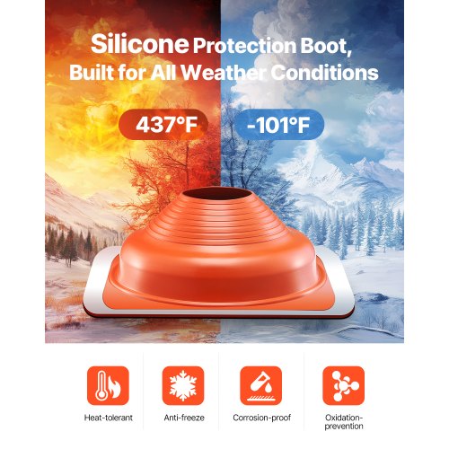 2 PCs Roof Pipe Flashing Boots Fit Pipe OD 614  1134 Flexible