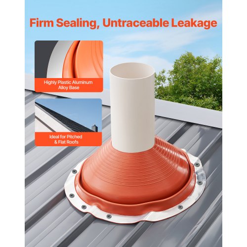 Roof Pipe Flashing Boot Fit Pipe OD 10 to 19 Flexible Silicone Roofing