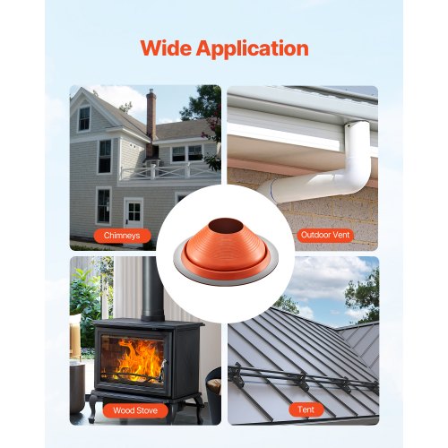 Roof Pipe Flashing Boot Fit Pipe OD 10 to 19 Flexible Silicone Roofing